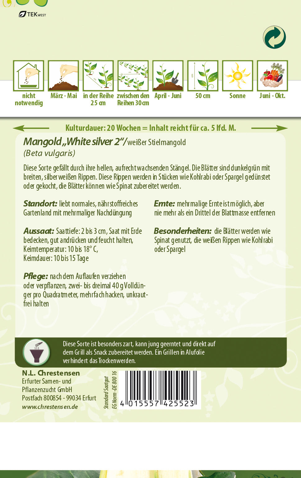 N.L. Chrestensen Mangold White Silver 2