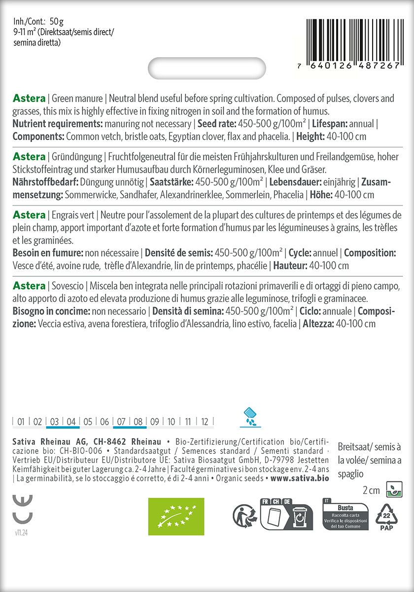 Sativa BIO Gründüngung Astera