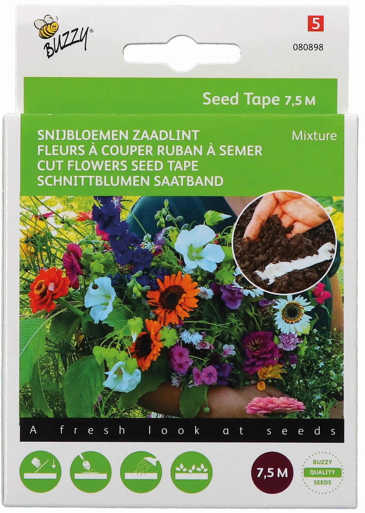 Buzzy Seeds Schnittblumen Mischung Saatband