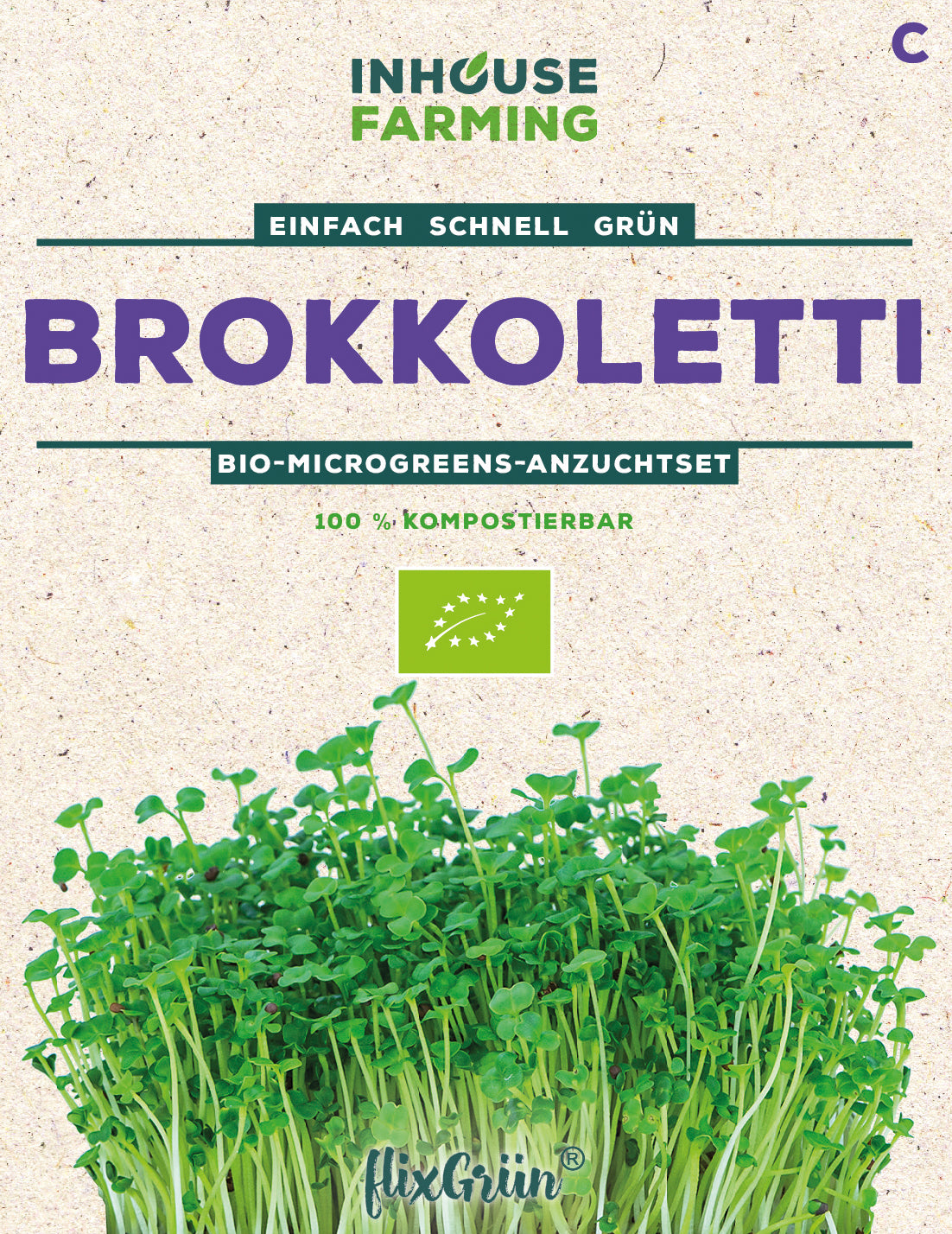 flixGrün BIO Keimsprossen Brokkoletti Anzuchtset