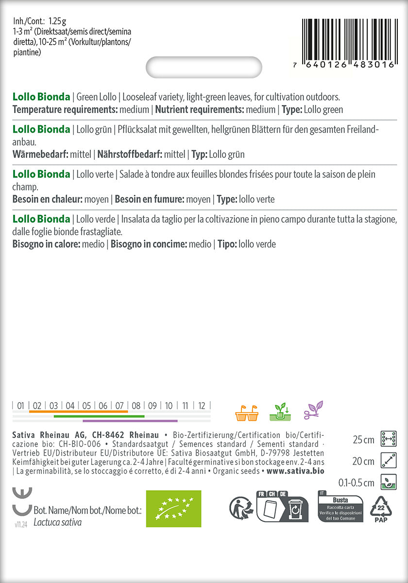 Sativa Lollo grün Lollo Bionda