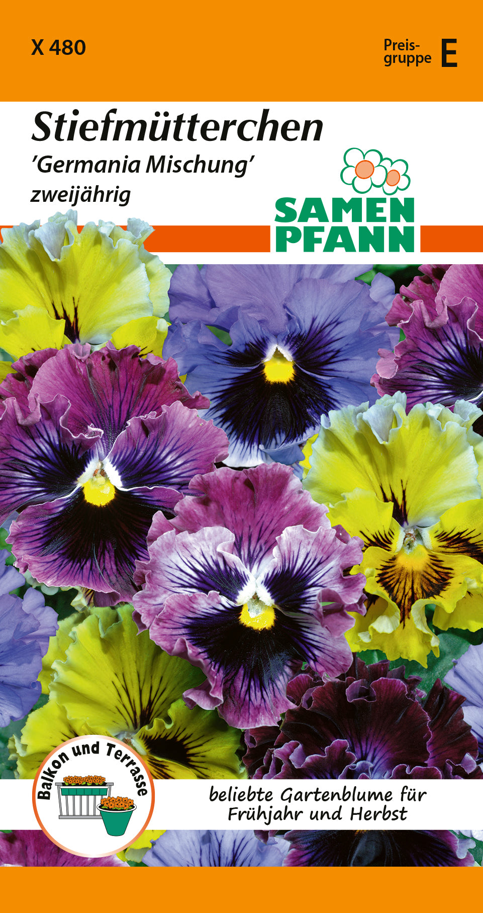 Samen Pfann Germania Mischung Stiefmütterchen