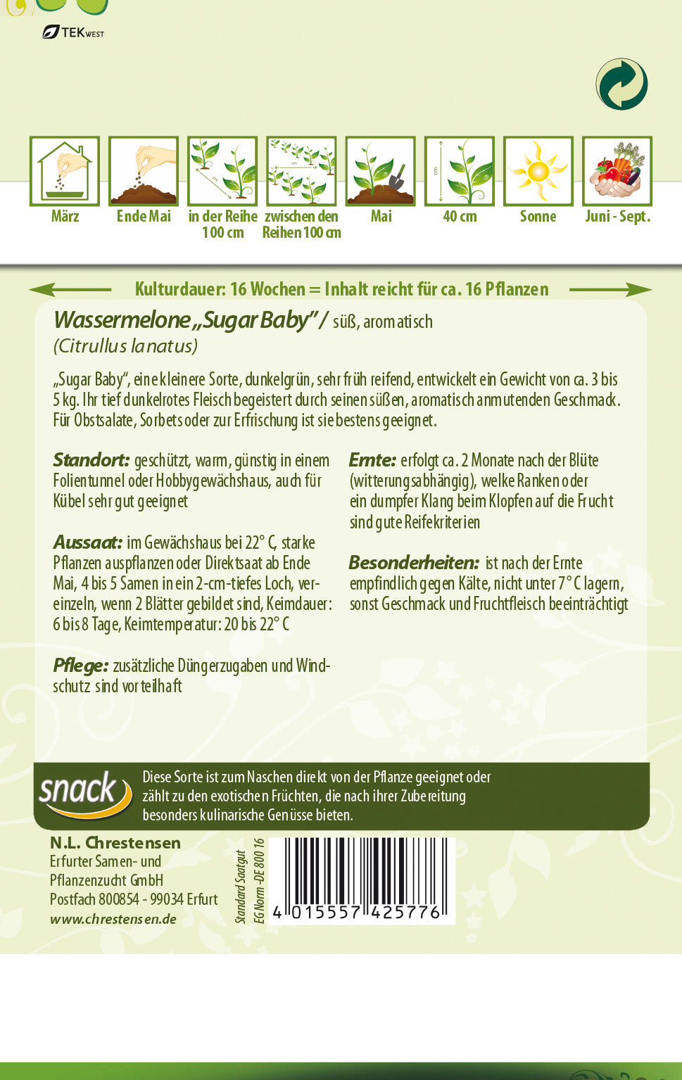 N.L. Chrestensen Wassermelone Sugar Baby