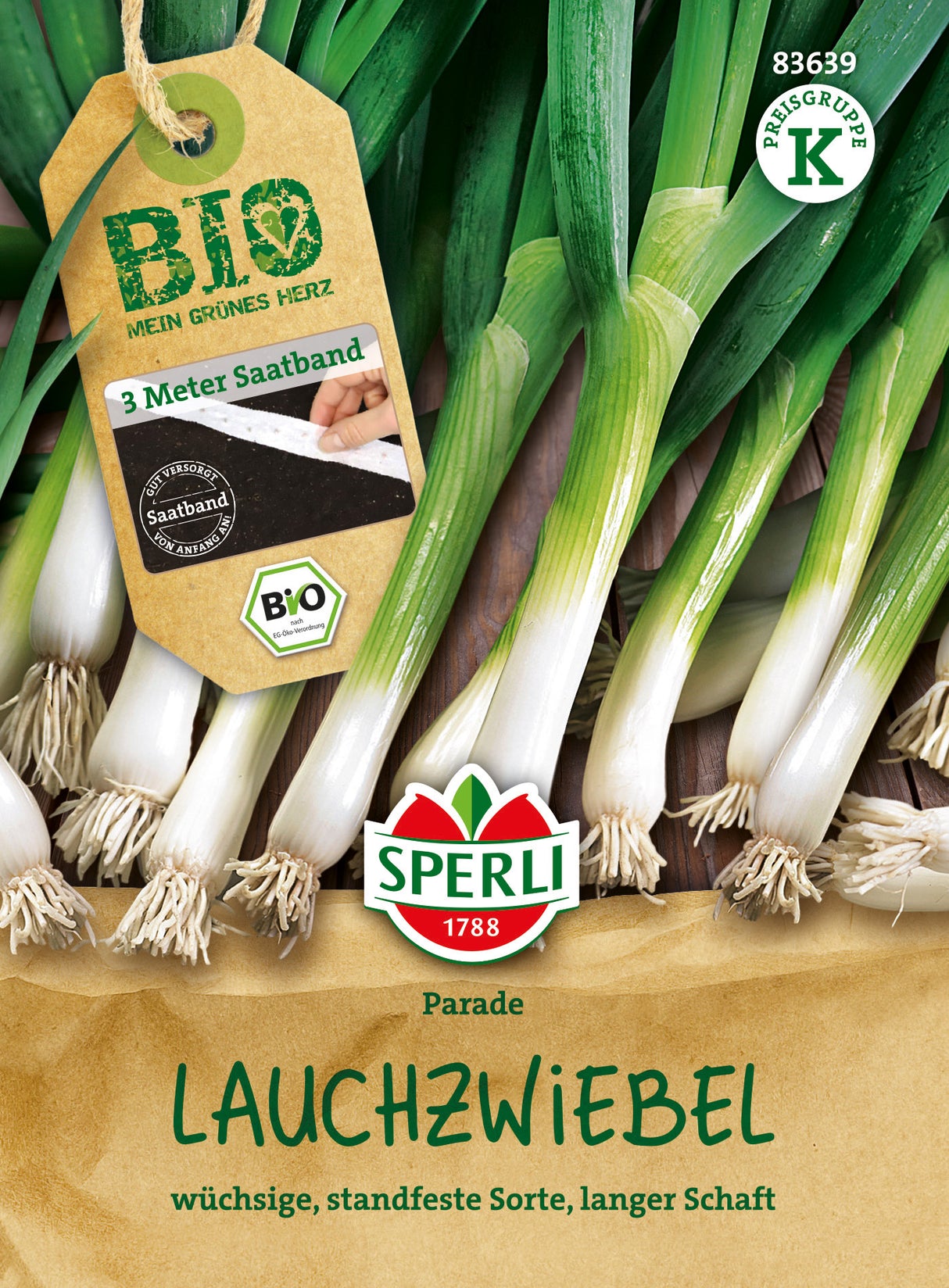 SPERLI BIO Lauchzwiebel Parade Saatband