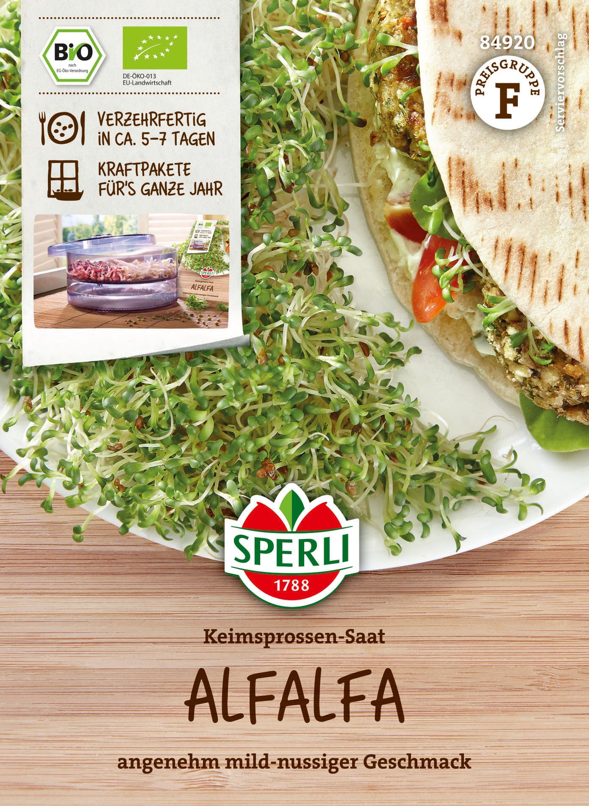 SPERLI BIO Keimsprossen Alfalfa