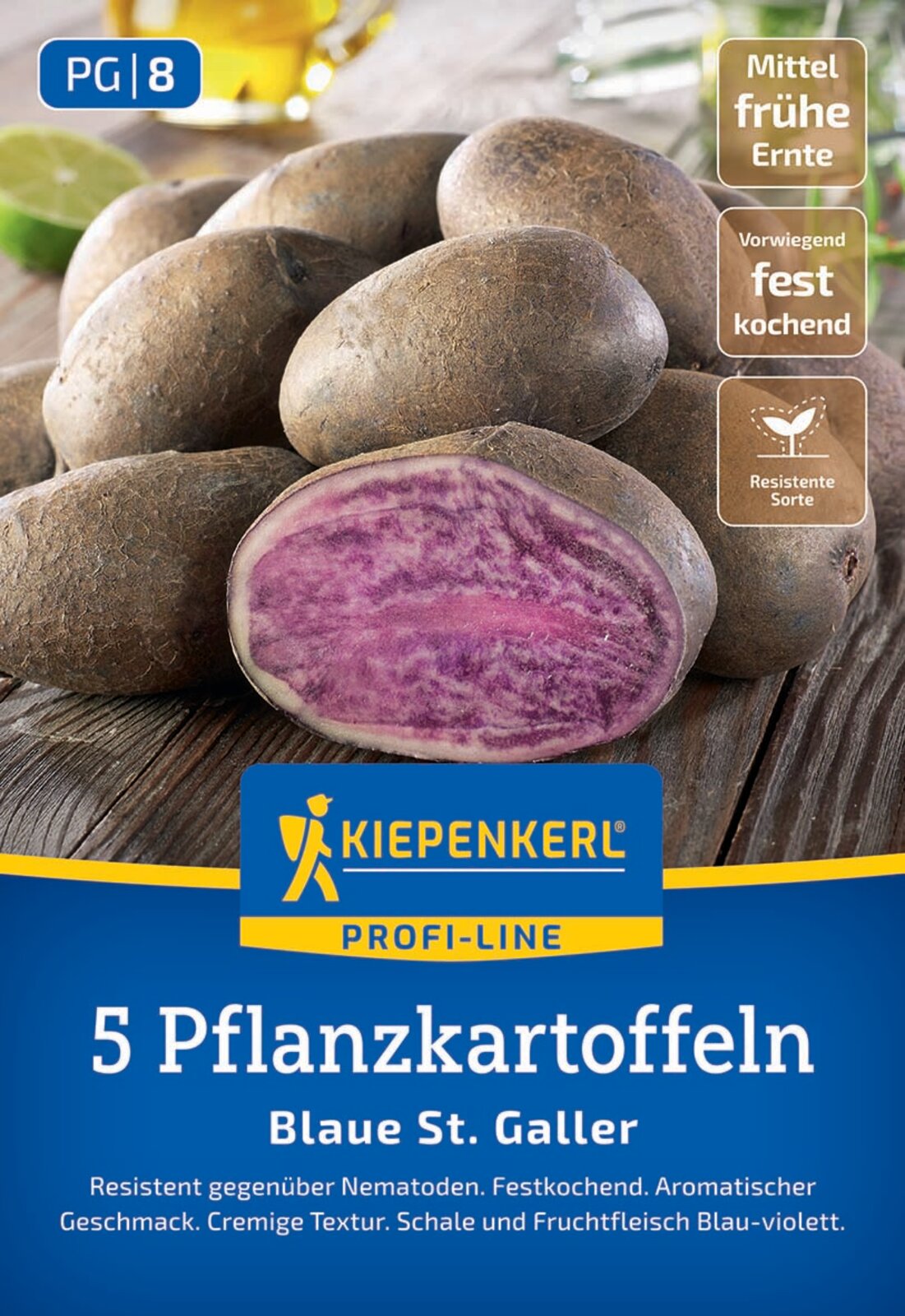Kiepenkerl Pflanzkartoffel Blaue St. Galler 5 Stück