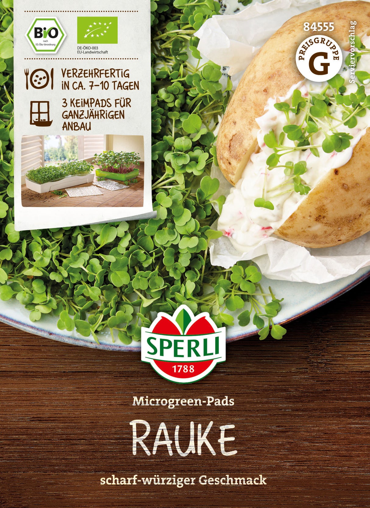 SPERLI BIO Microgreens Rauke Nachfüllpad