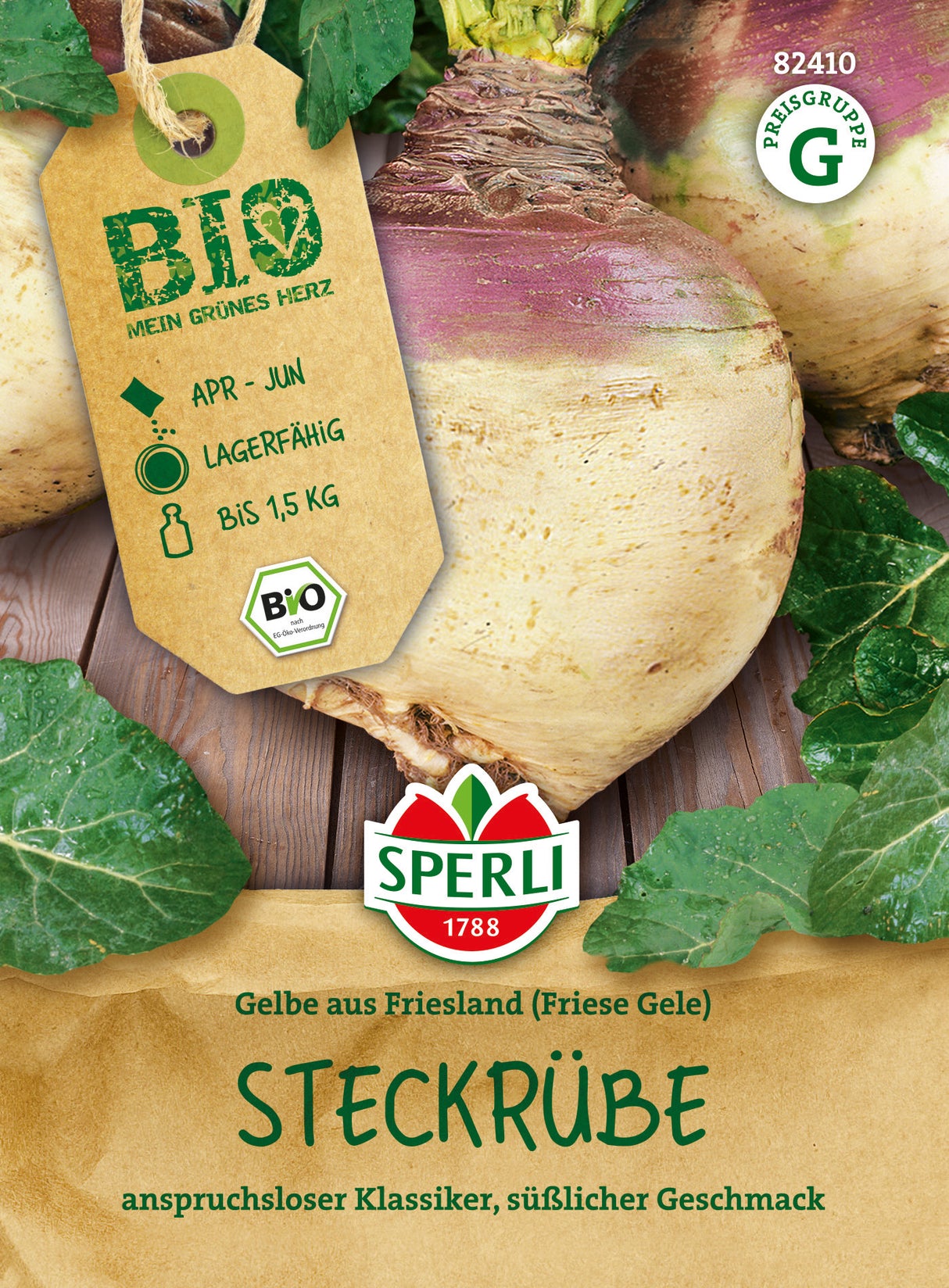 SPERLI BIO Steckrübe Gelbe aus Friesland (Friese Gele)