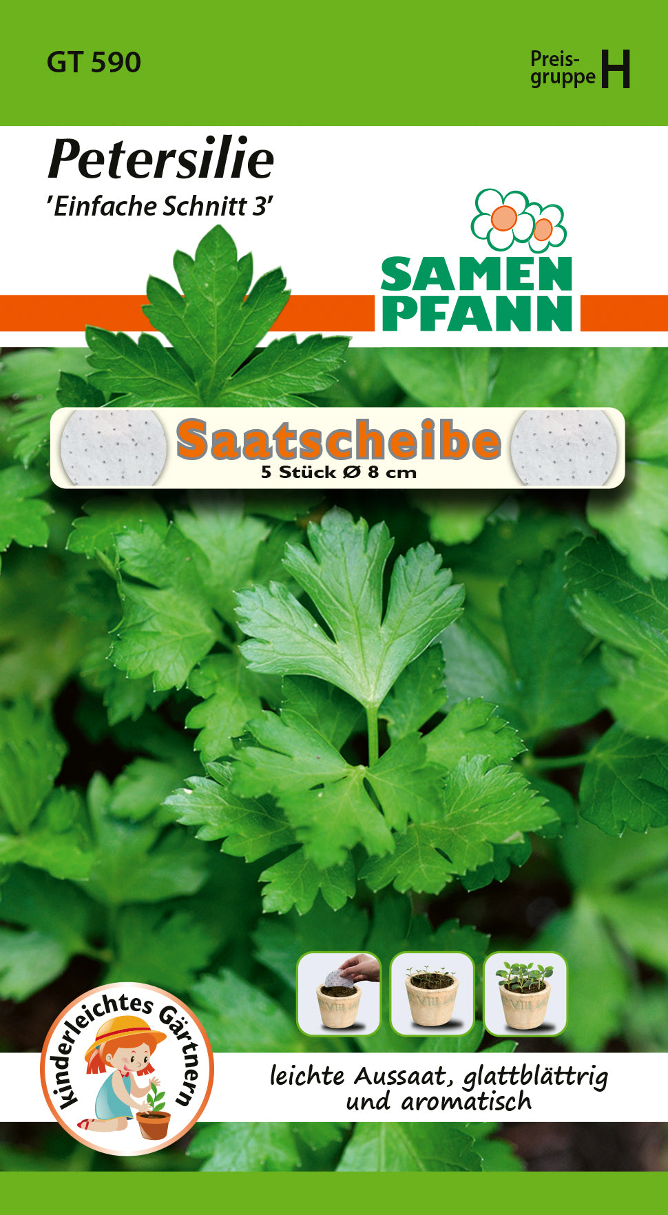 Samen Pfann Petersilie Einfacher Schnitt 3 Saatscheibe
