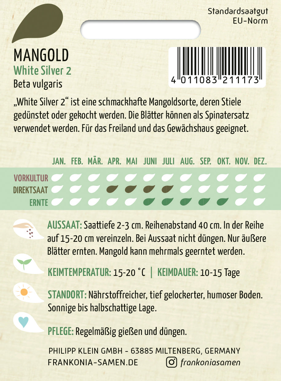 Frankonia Samen Mangold White Silver 2