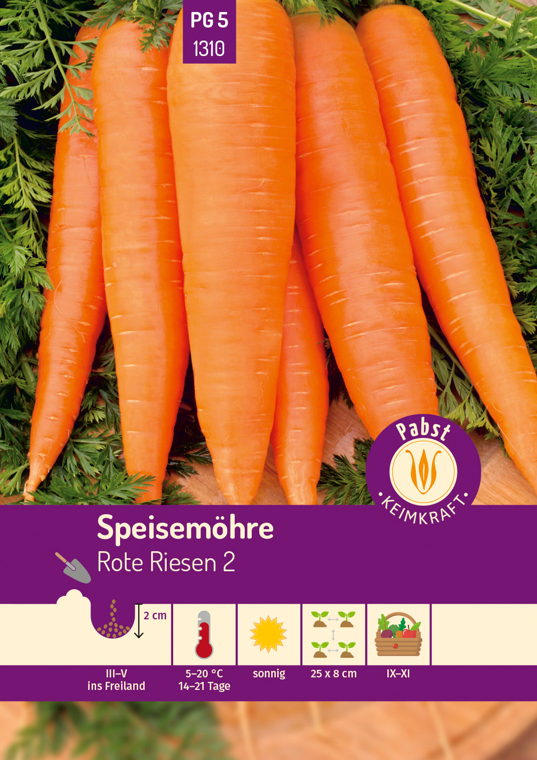 Pabst Keimkraft Möhren Rote Riesen 2