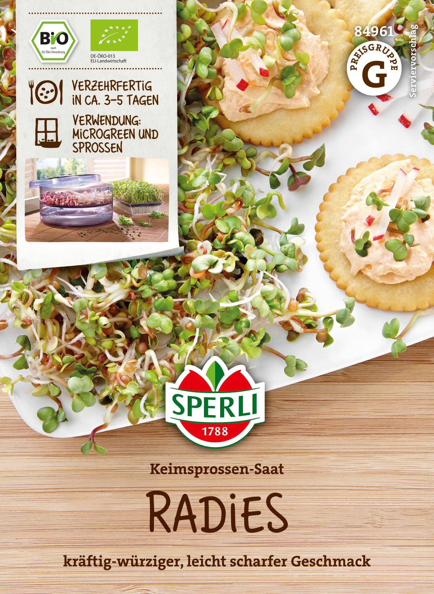 SPERLI BIO Keimsprossen Radies