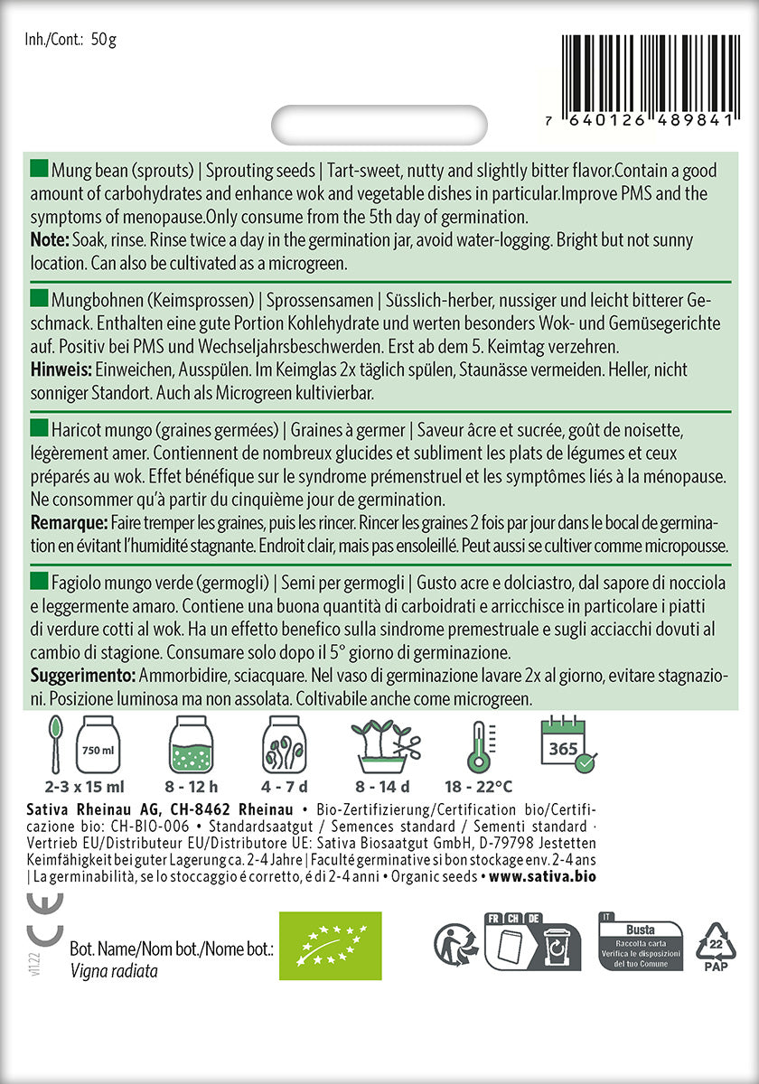 Sativa Keimsprossen Mungobohnen