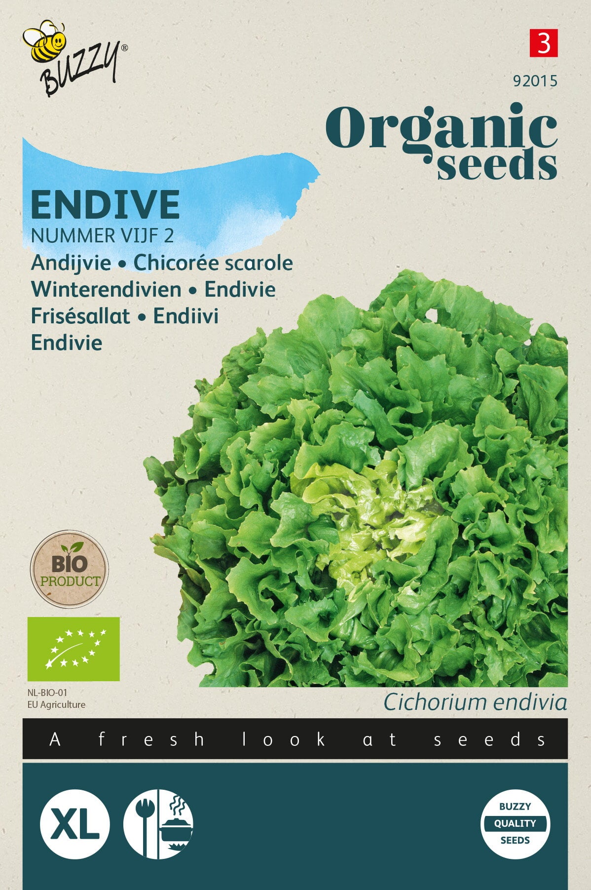 Buzzy Organic Seeds BIO Endiviensalat Eskariol Nummer Vijf 2