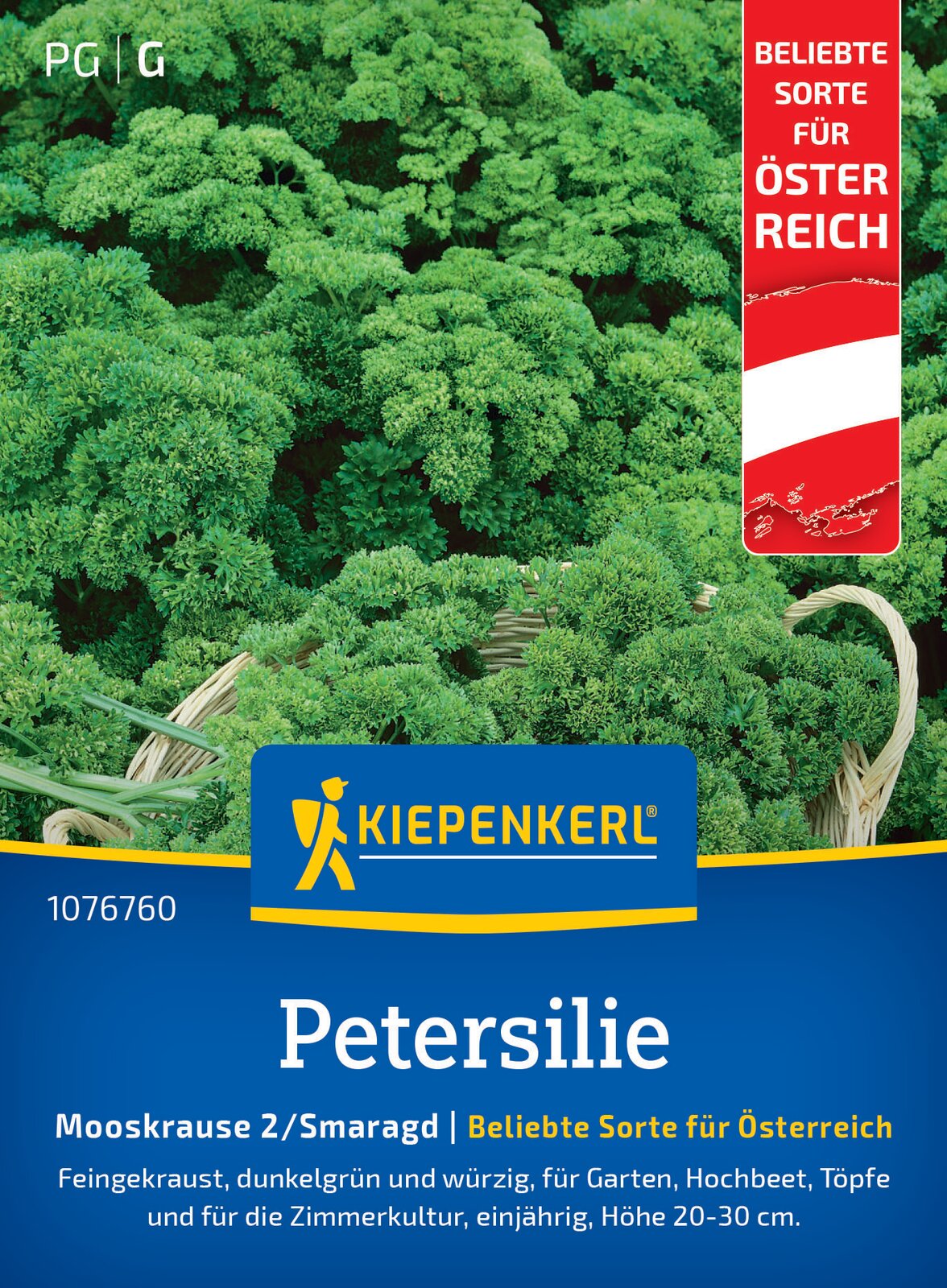 Kiepenkerl Petersilie Mooskrause 2 - Smaragd Österreich Sorte