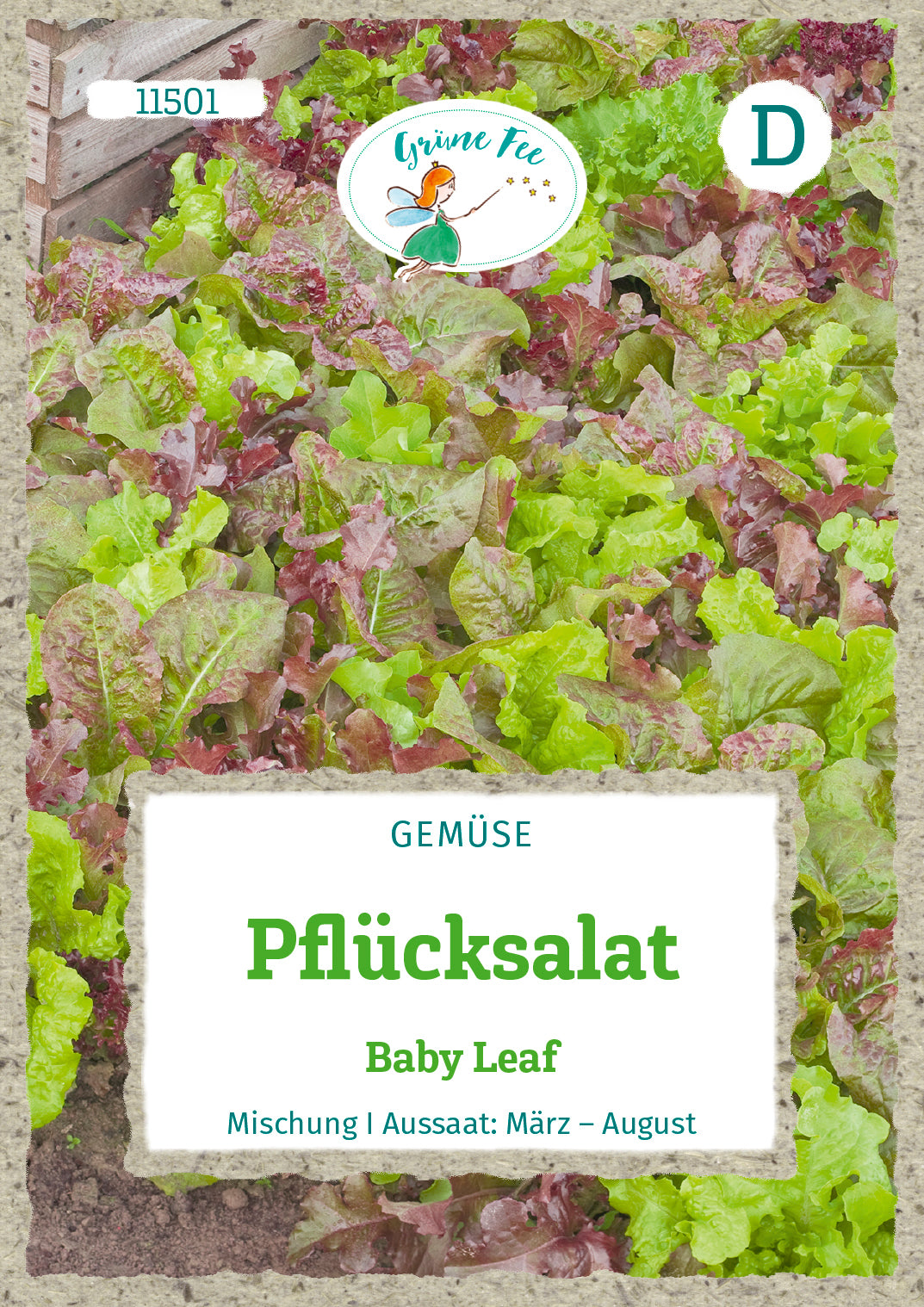 Grüne Fee Pflück- & Schnittsalat Babyleaf Mischung
