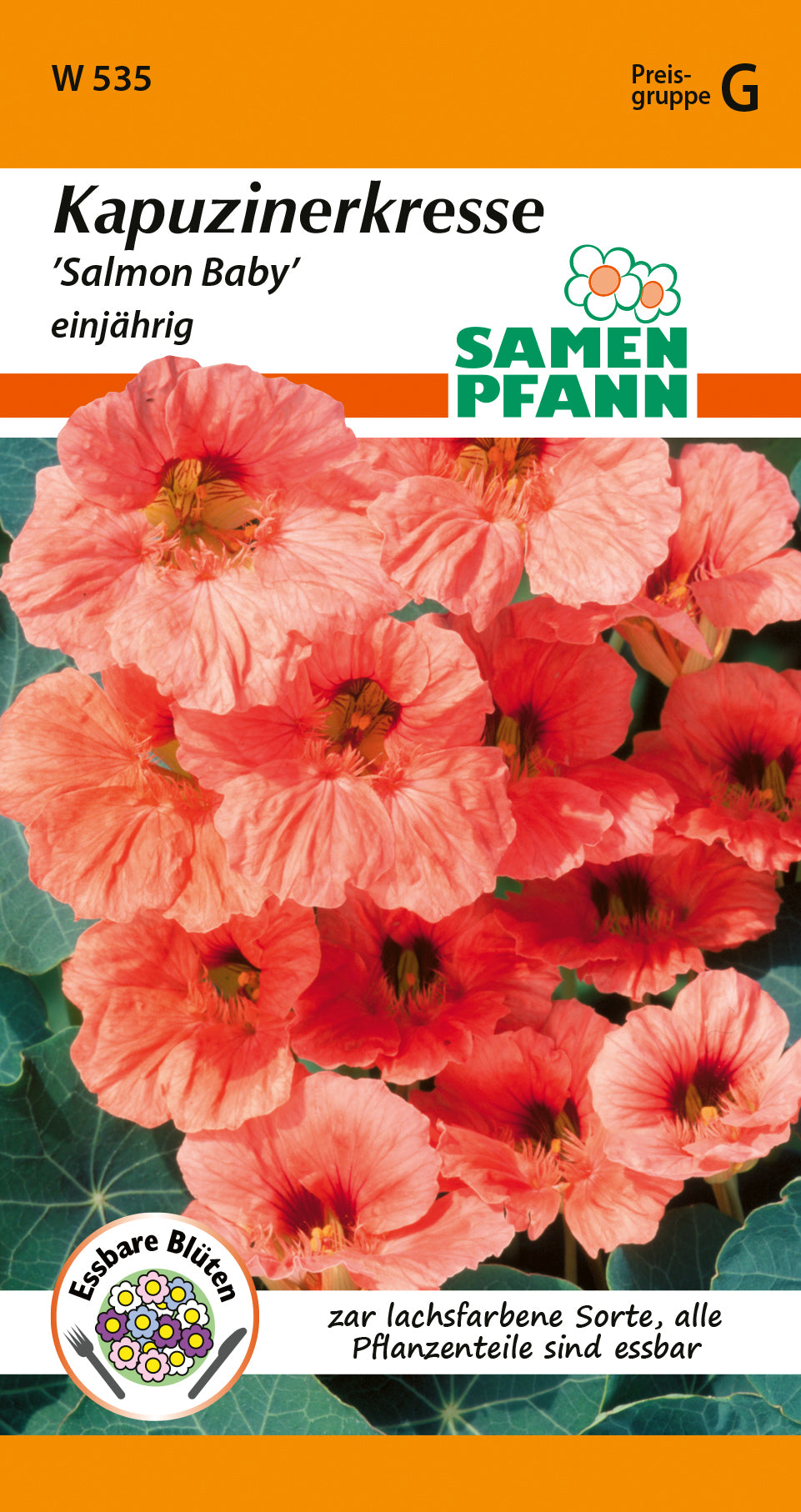 Samen Pfann Kapuzinerkresse Salmon Baby einjährig
