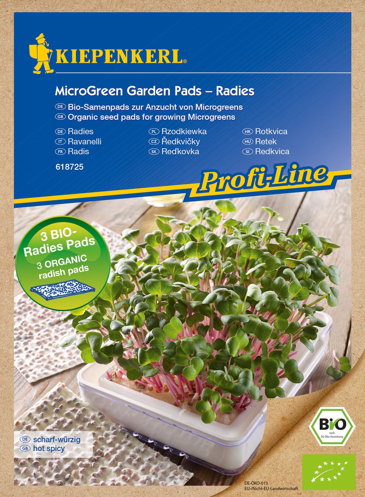 Kiepenkerl BIO Keimsprossen Microgreen Pads Radies Nachfüllpad