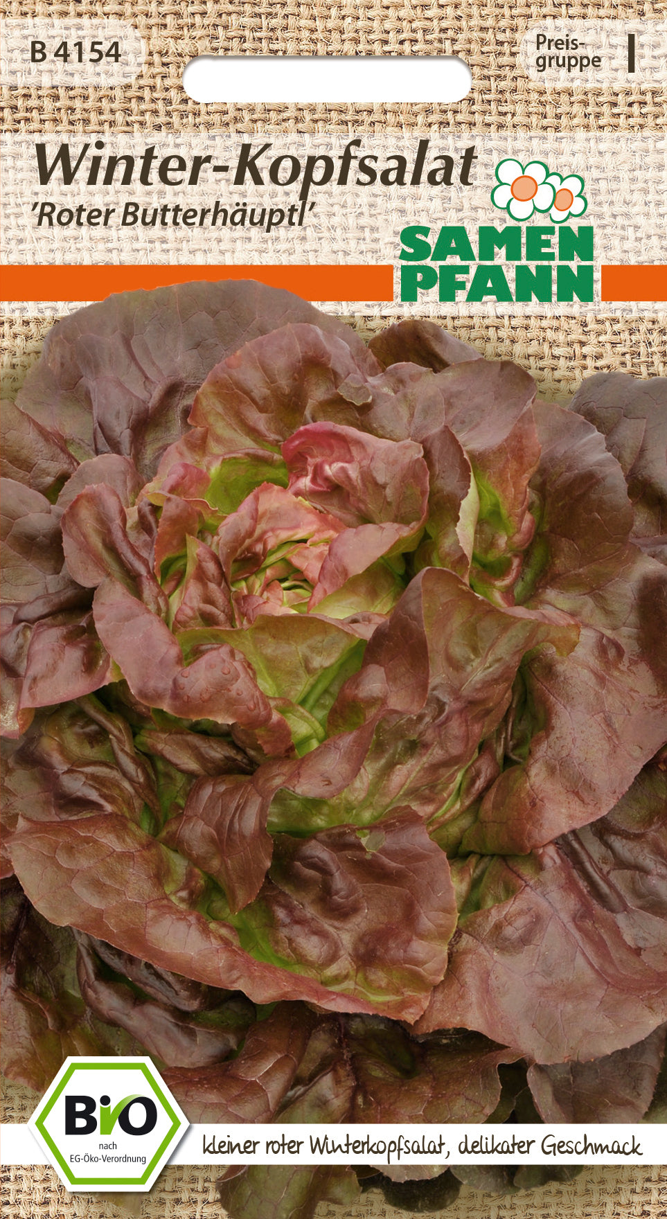 Samen Pfann BIO Winter-Kopfsalat Roter Butterhäuptl