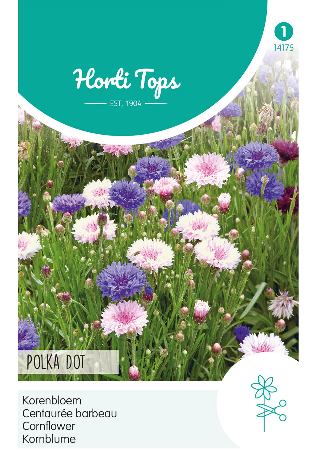 Horti Tops Kornblume Polka Dot Niedrige Mischung