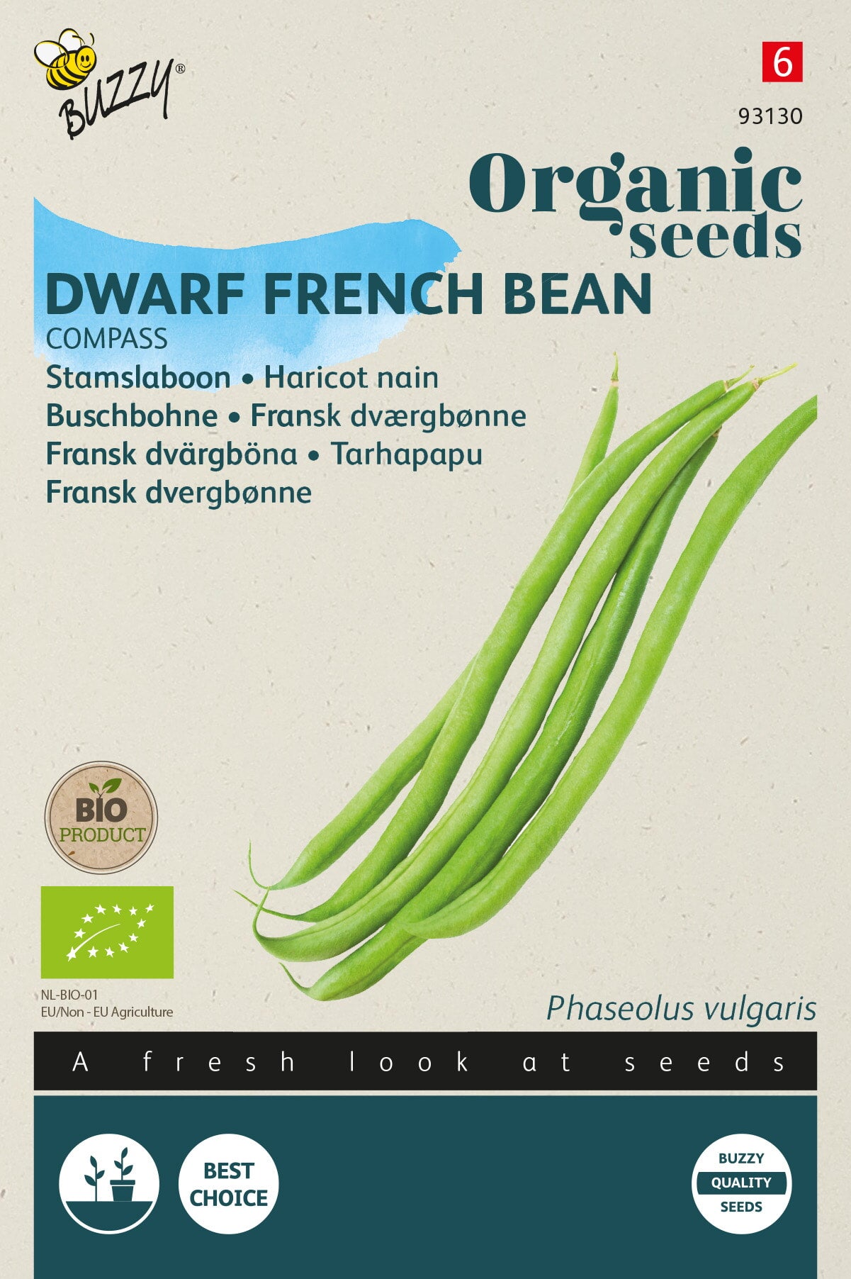 Buzzy Organic Seeds BIO Buschbohnen Compass