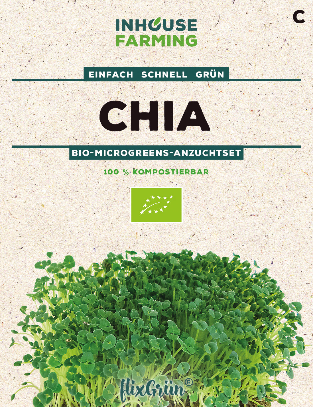 flixGrün BIO Keimsprossen Chia Anzuchtset