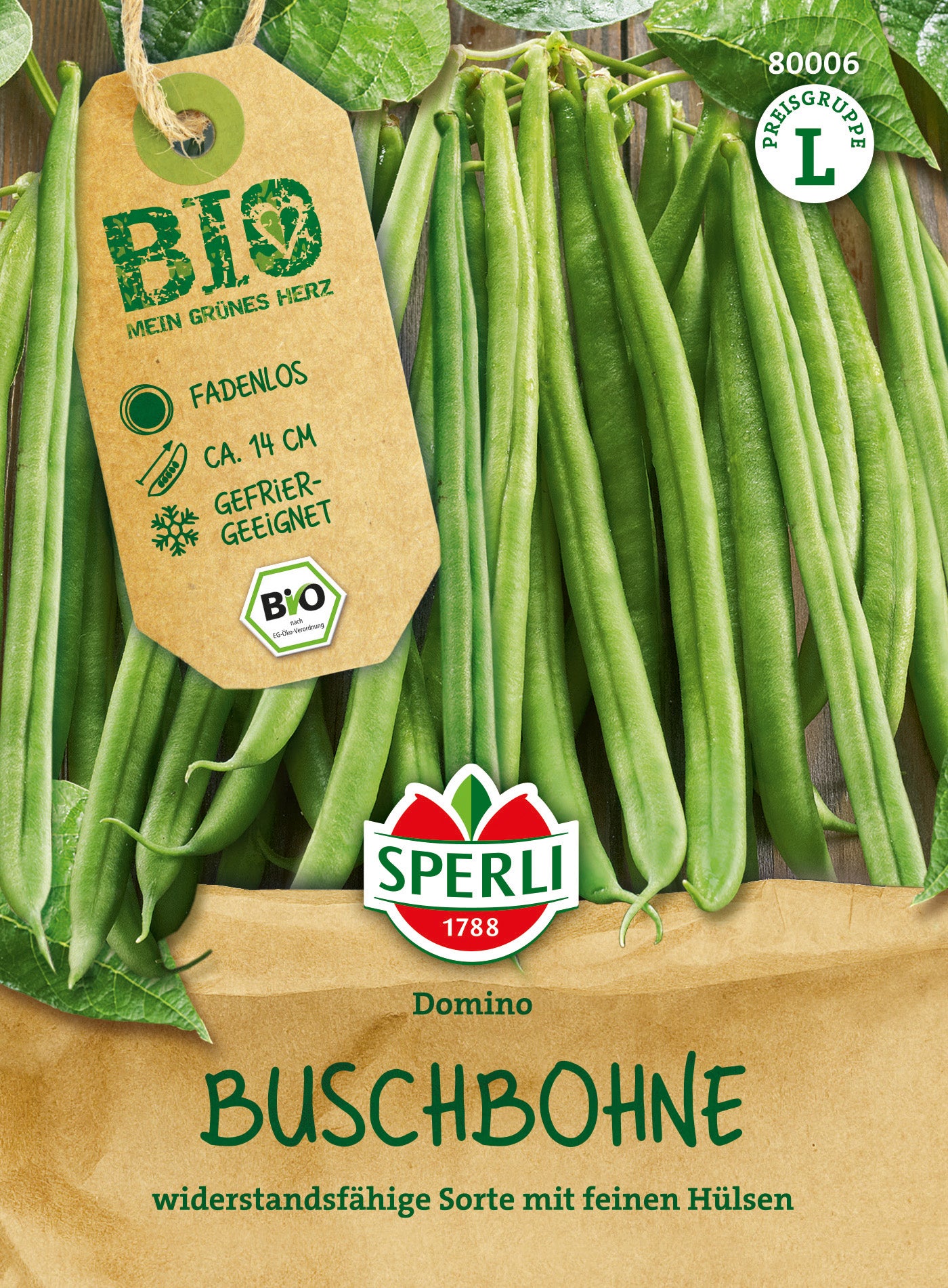 SPERLI BIO Buschbohne Domino