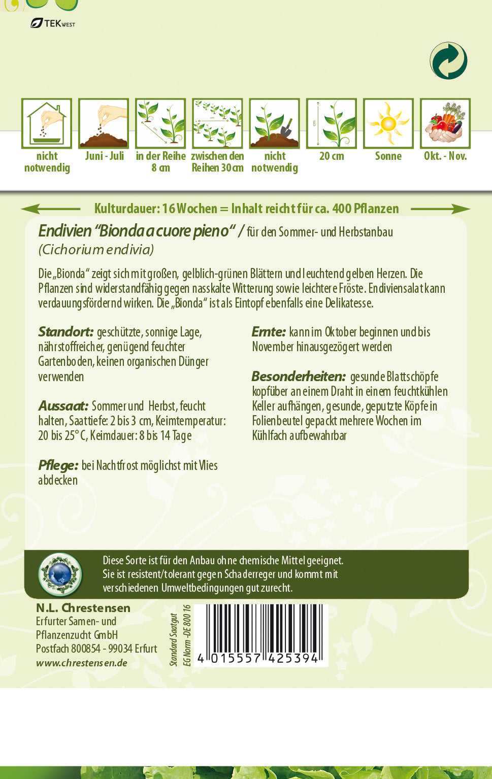 N.L. Chrestensen Endivien Bionda a cuore pieno