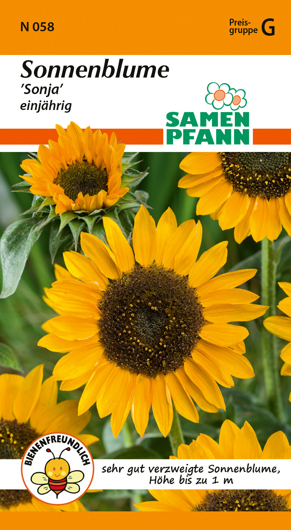 Samen Pfann Sonnenblume Sonja einjährig