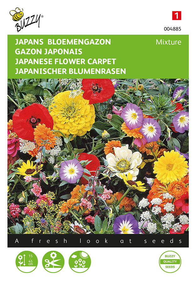Buzzy Seeds Blumenrasen Japanische Mischung