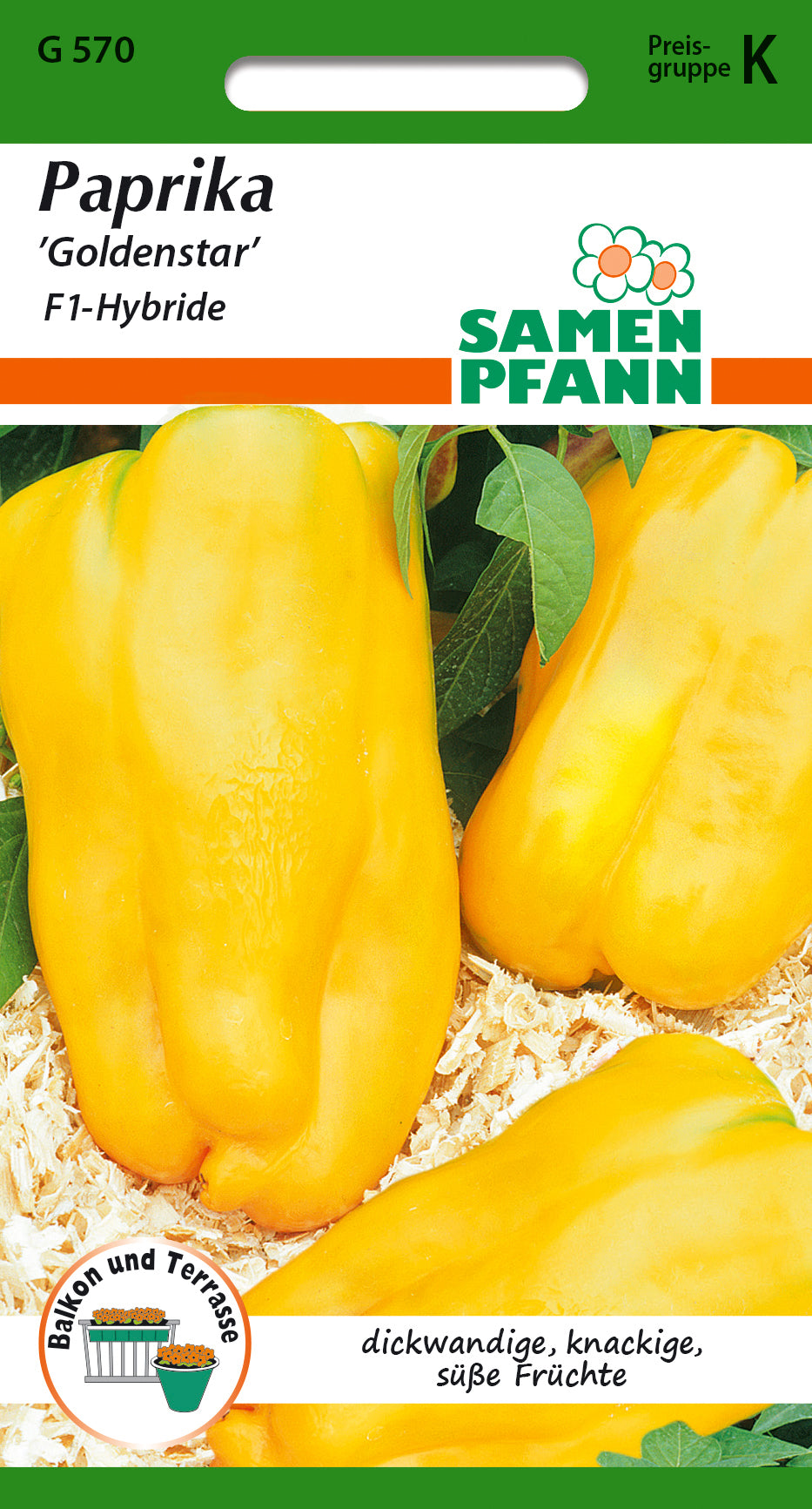 Samen Pfann Paprika Goldenstar