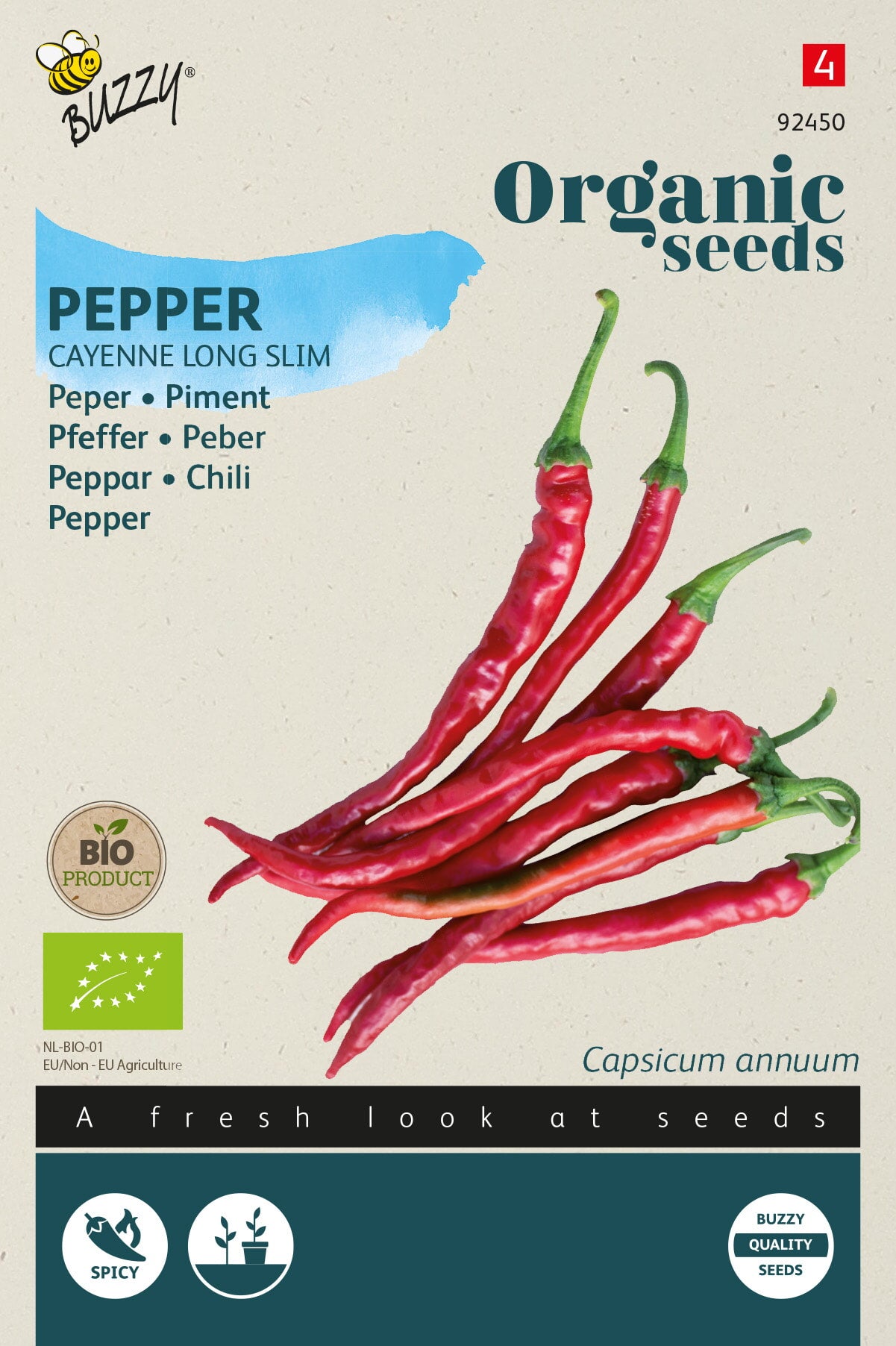 Buzzy Organic Seeds BIO Chili Cayenne long slim