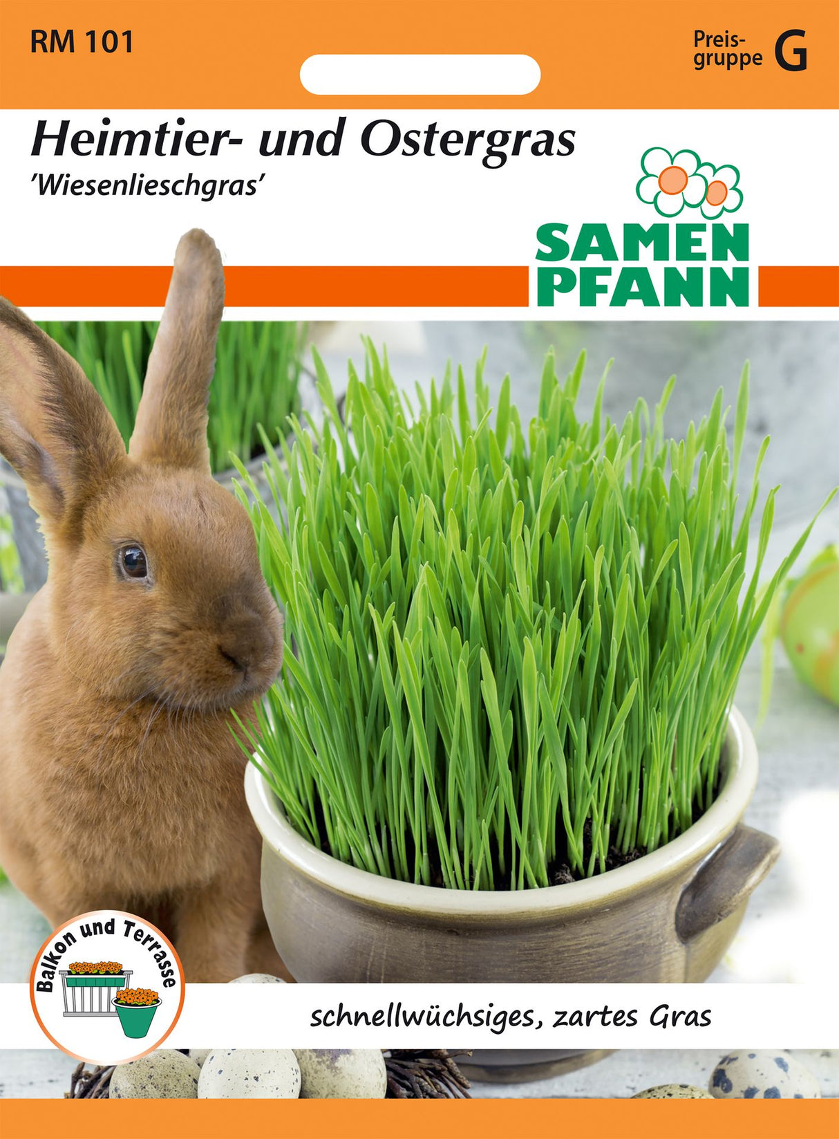 Samen Pfann Heimtier- und Ostergras Wiesenlieschgras
