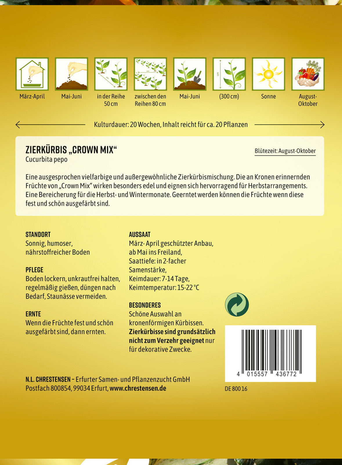 N.L. Chrestensen Zierkürbis Crown Mix