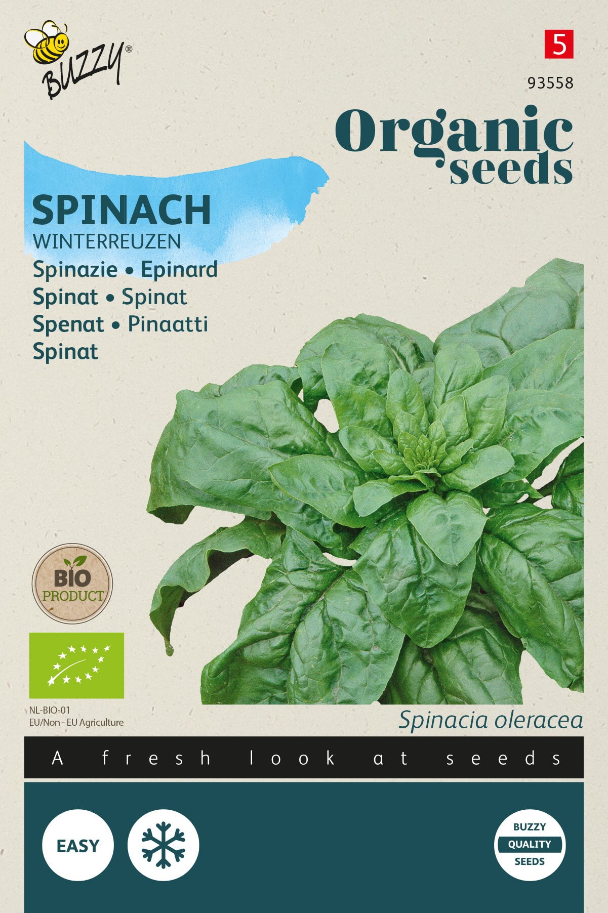 Buzzy Organic Seeds BIO Spinat Winterreuzen