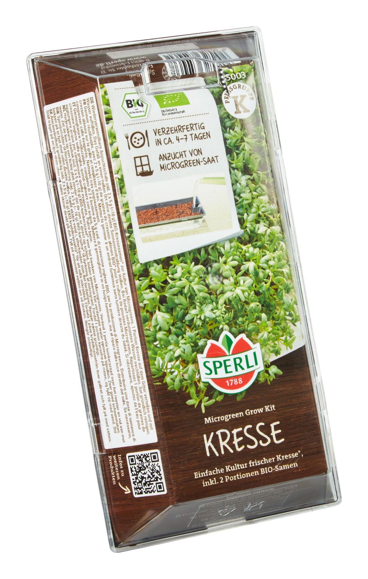 SPERLI BIO Keimsprossen & Microgreens Kresse Anzuchtsets