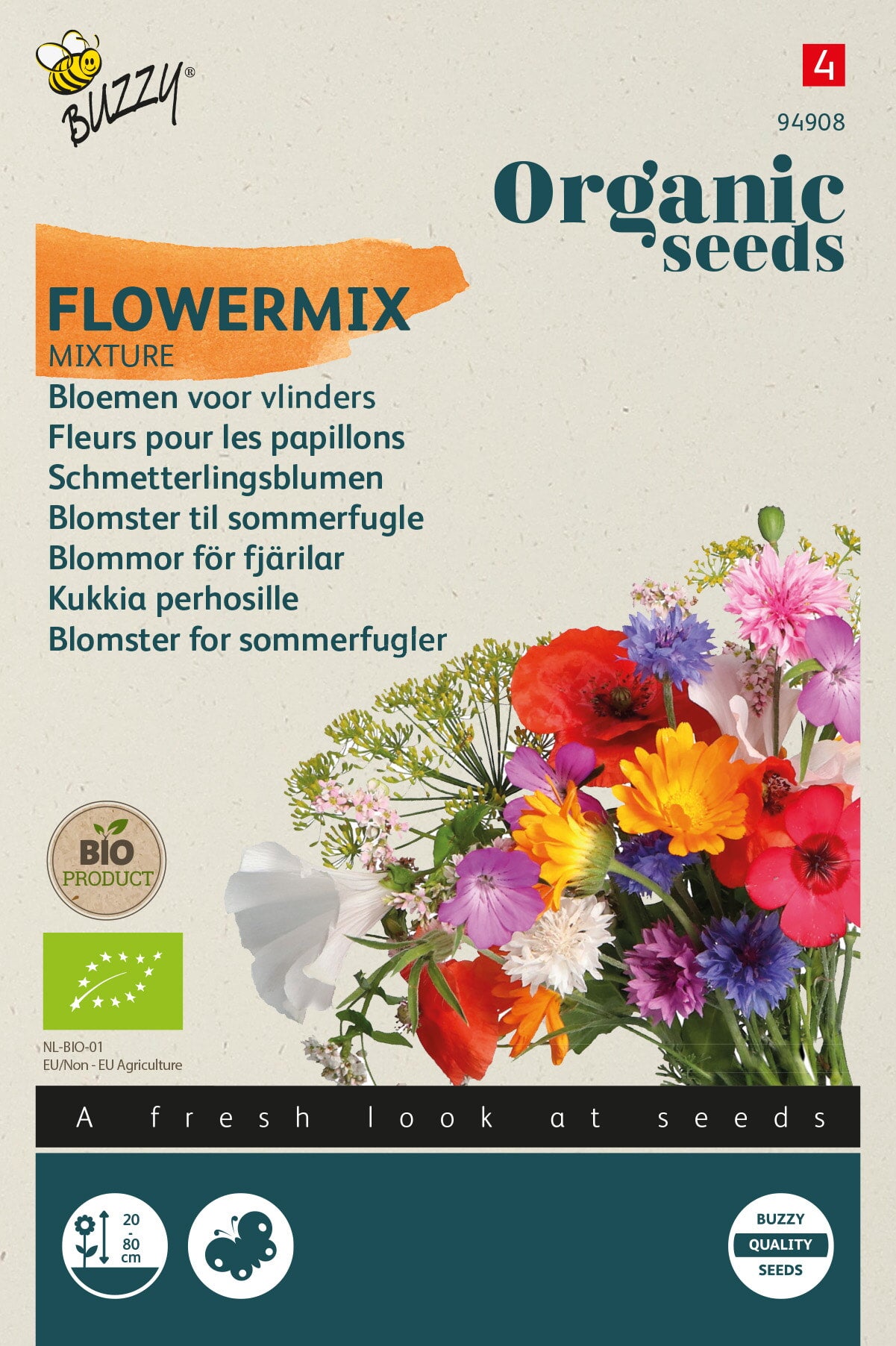 Buzzy Organic Seeds BIO Schmetterlingsblumen Mischung