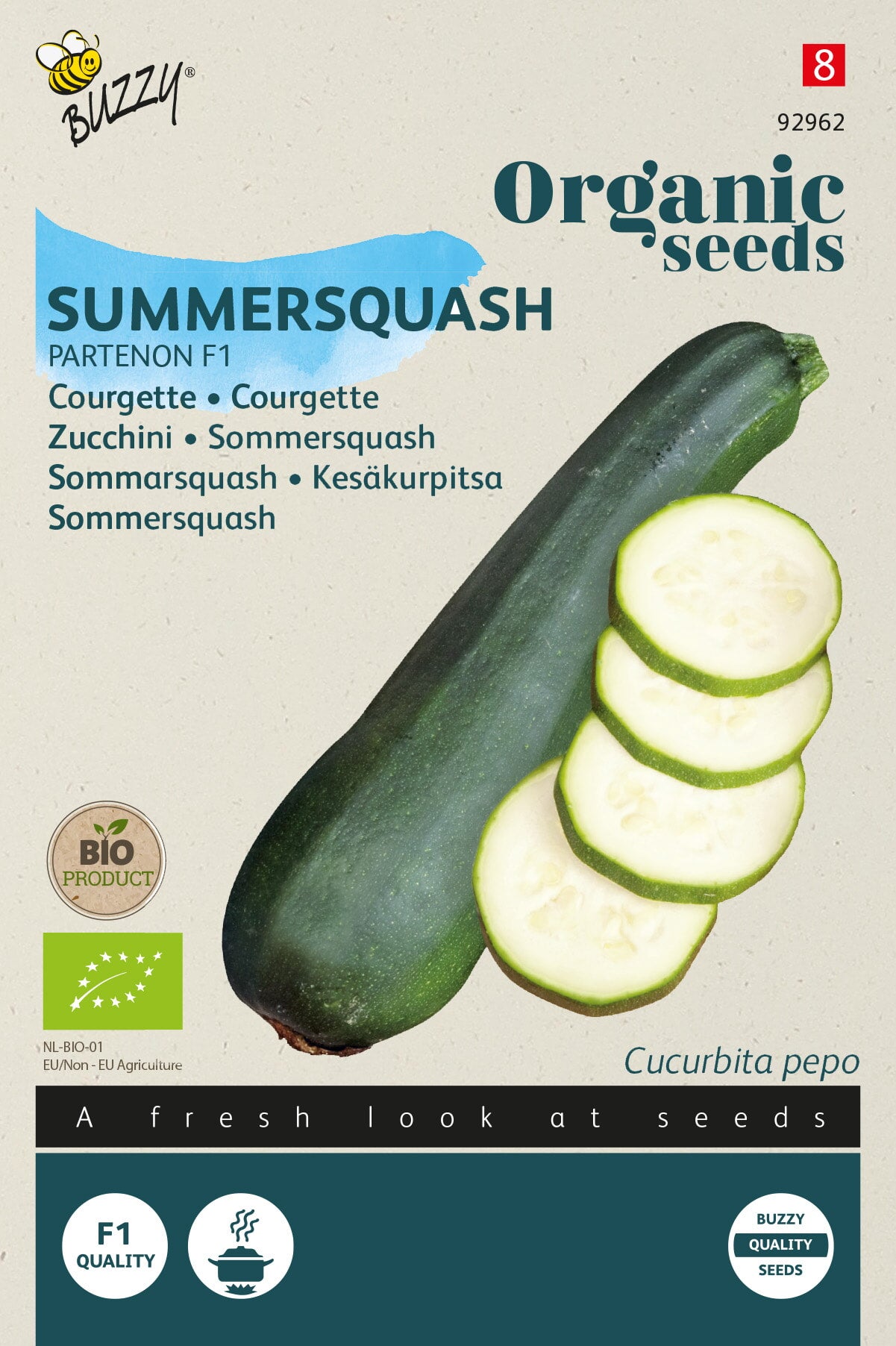 Buzzy Organic Seeds BIO Zucchini Partenon