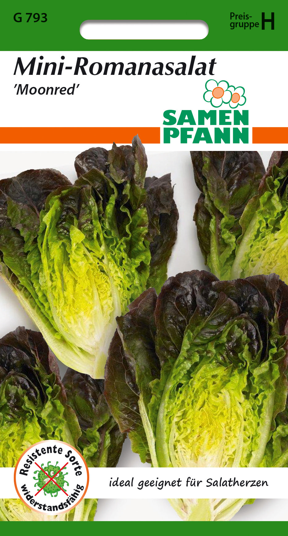 Samen Pfann Mini-Romanasalat Moonred