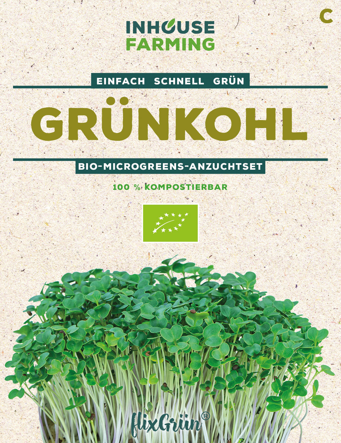 flixGrün BIO Keimsprossen Grünkohl Anzuchtset