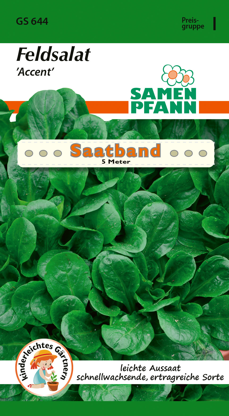 Samen Pfann Feldsalat Accent Saatband