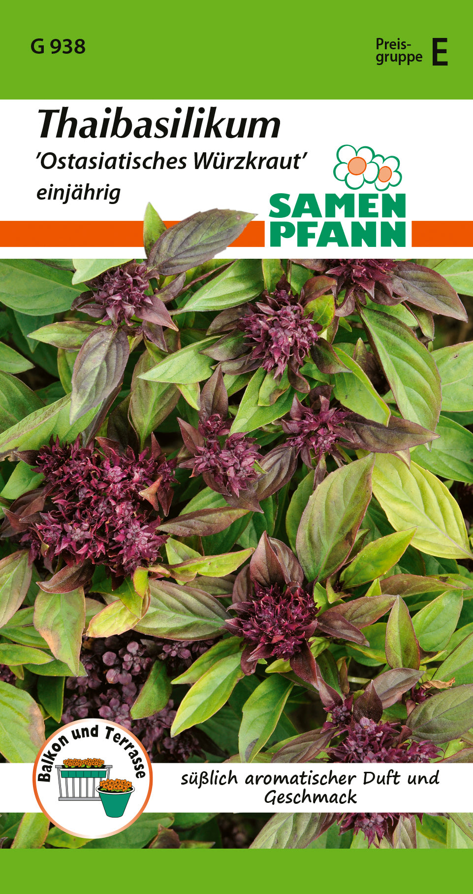 Samen Pfann Thaibasilikum Ostasiatisches Würzkraut einjährig