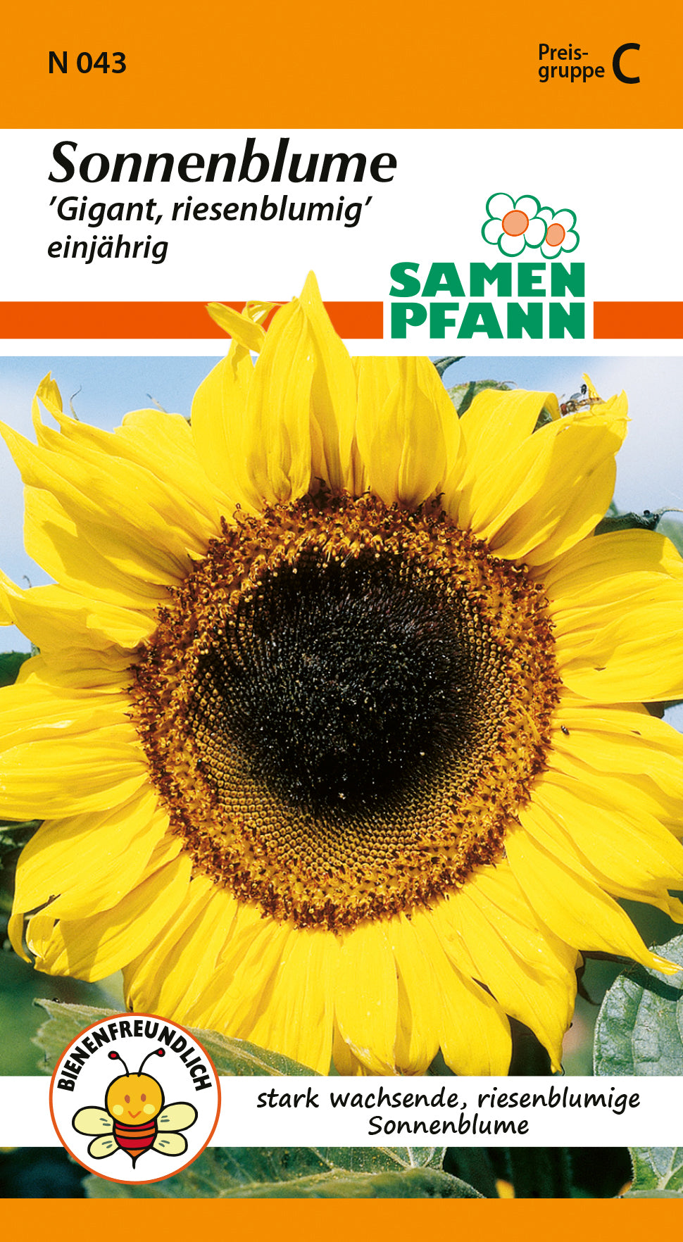 Samen Pfann Sonnenblume Gigant riesenblumig einjährig