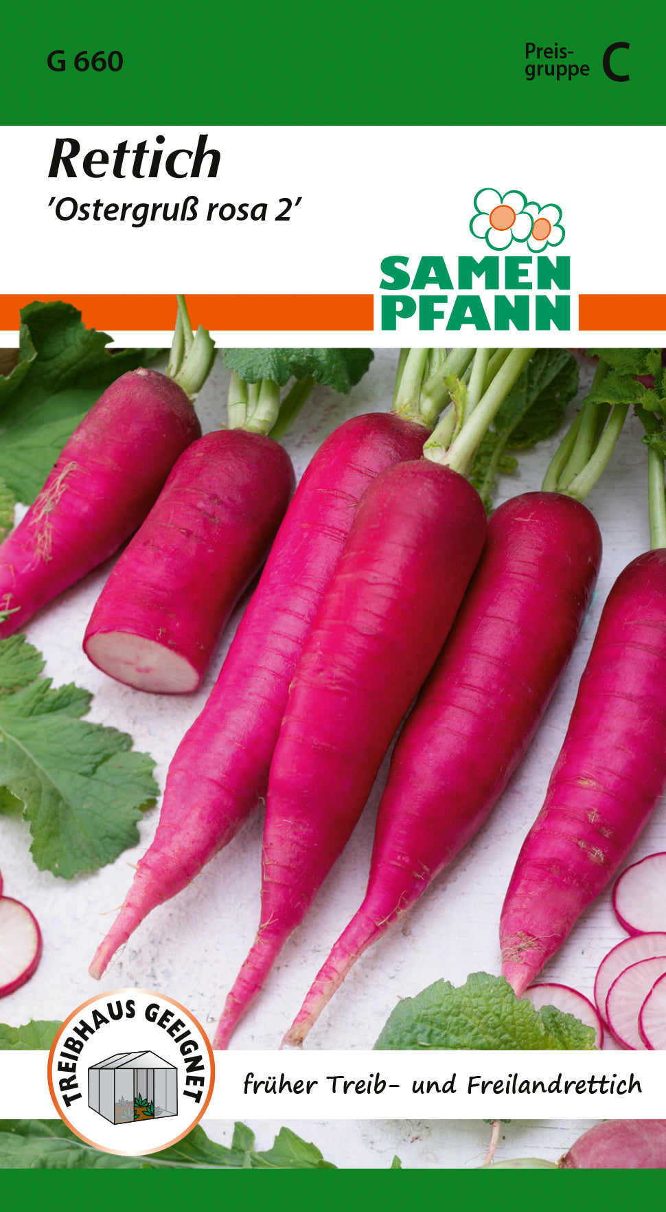 Samen Pfann Rettich Ostergruß Rosa 2