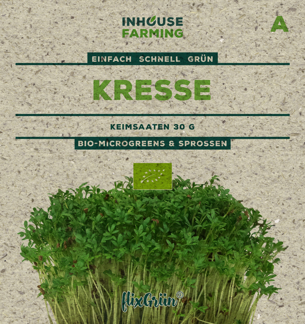 flixGrün BIO Keimsprossen Kresse