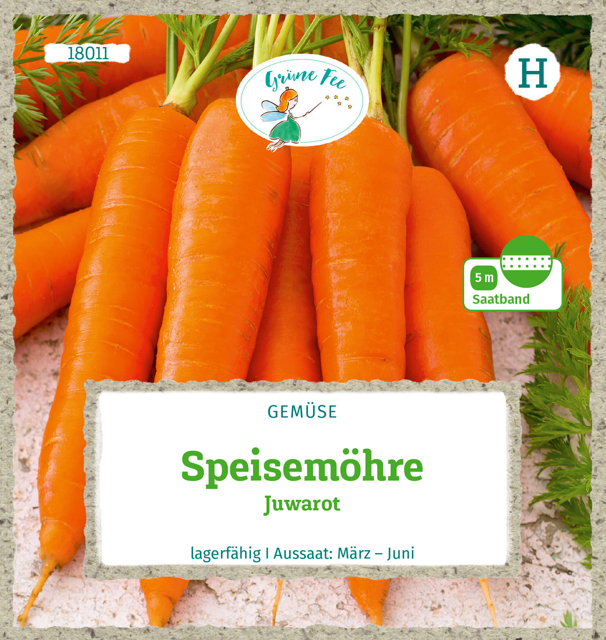 Grüne Fee Möhren Juwarot Saatband