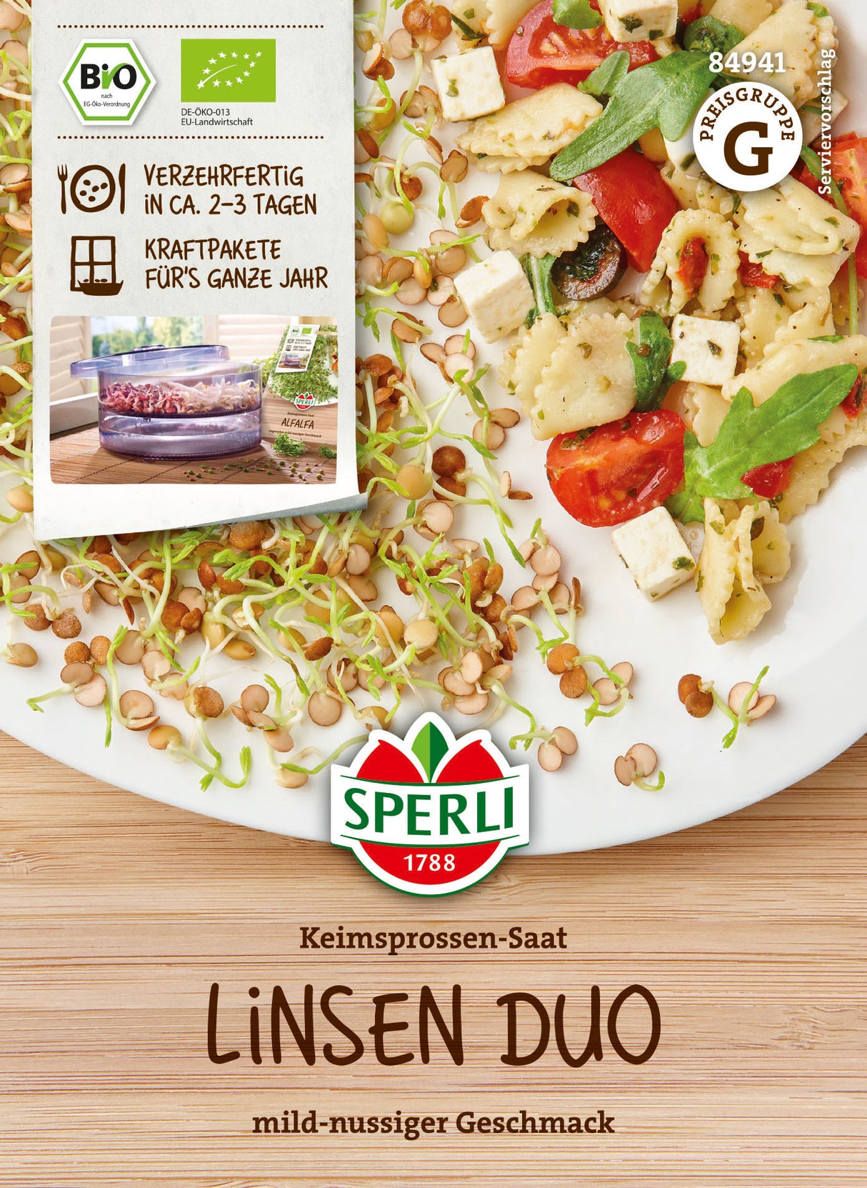 SPERLI BIO Keimsprossen Linsen Duo
