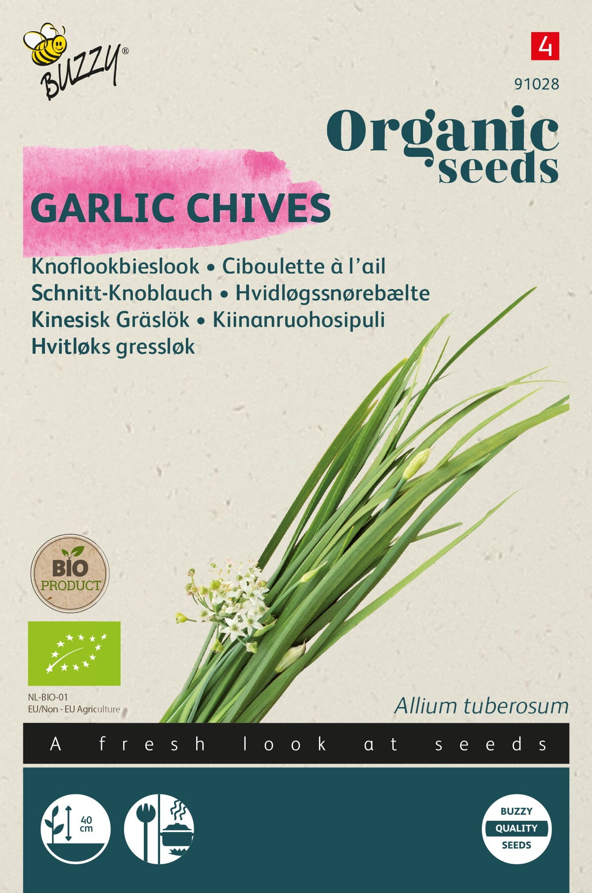 Buzzy Organic Seeds BIO Schnitt-Knoblauch