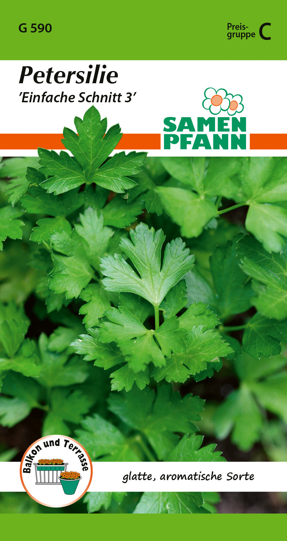 Samen Pfann Petersilie Einfache Schnitt 3