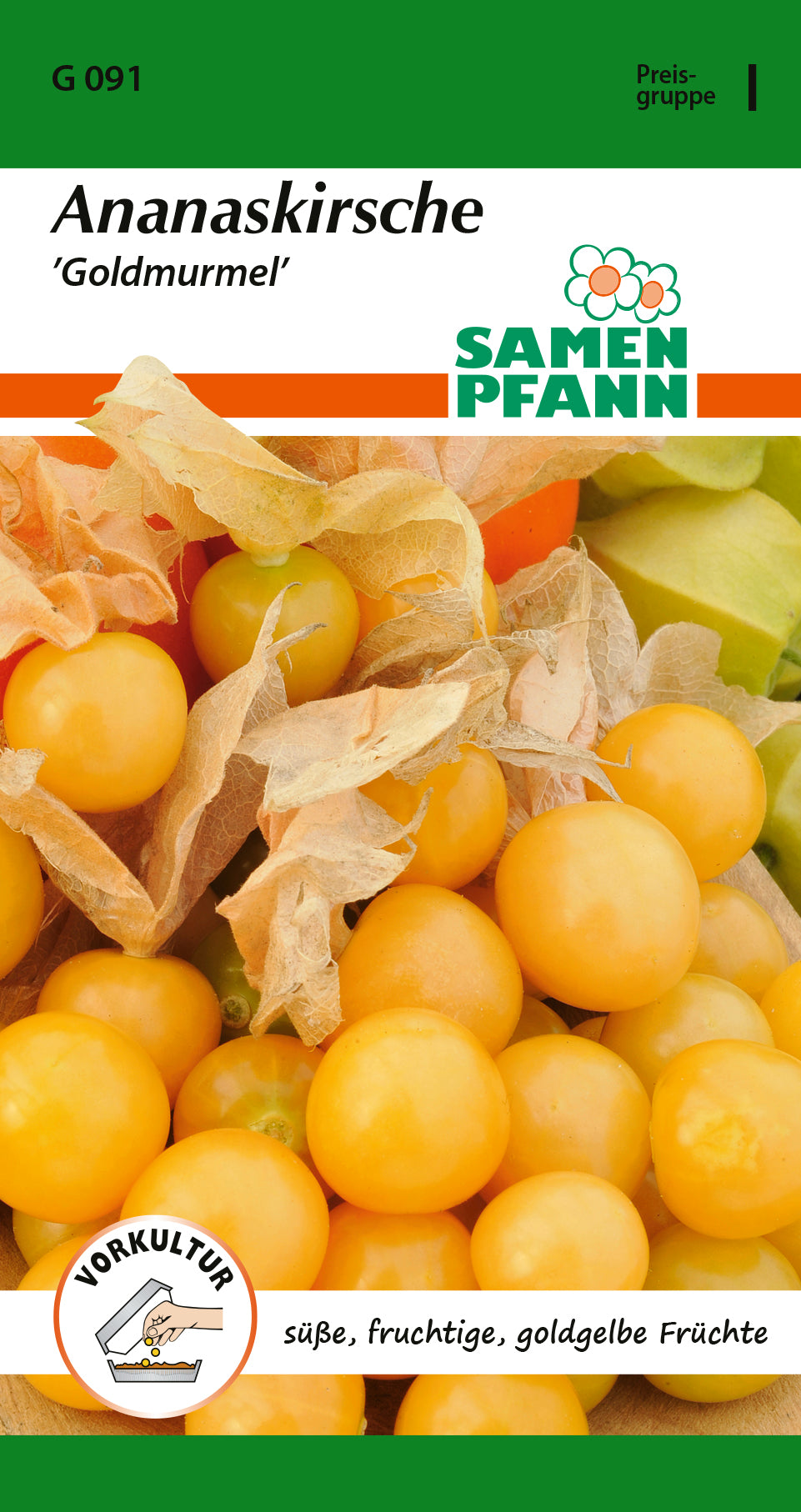 Samen Pfann Ananaskirsche Goldmurmel Physalis